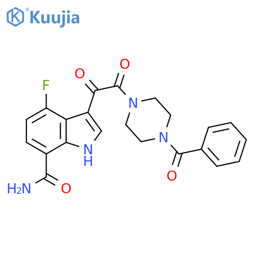 1H-Indole-7-carboxamide,3-[(4-benzoyl-1-piperazinyl)oxoacetyl]-4-fluoro- structure