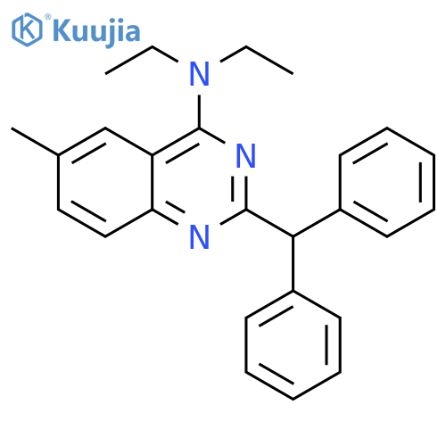 4-Quinazolinamine, 2-(diphenylmethyl)-N,N-diethyl-6-methyl- structure