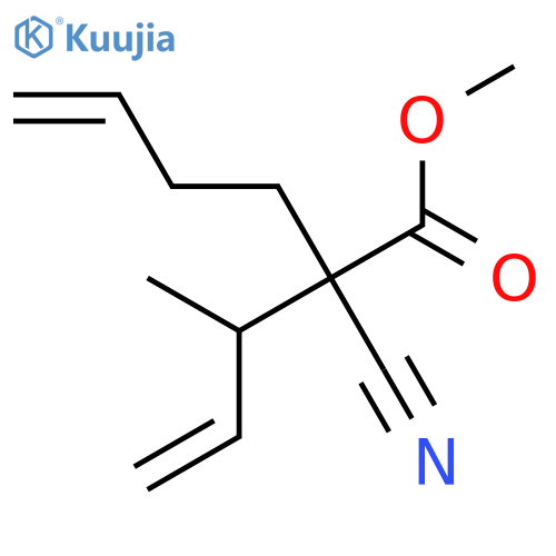 5-Hexenoic acid, 2-cyano-2-(1-methyl-2-propenyl)-, methyl ester structure