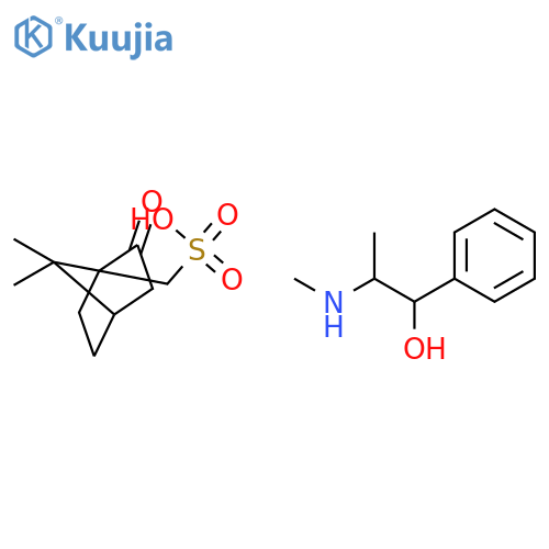 [(1S,4S)-7,7-dimethyl-2-oxobicyclo[2.2.1]hept-1-yl]methanesulfonic acid - (1R,2S)-2-(methylamino)-1-phenylpropan-1-ol (1:1) structure