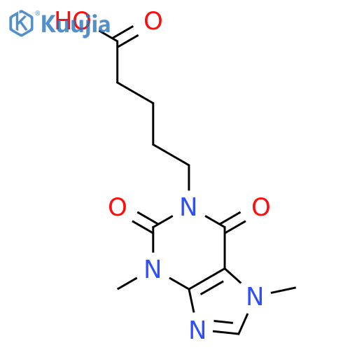 1-(4-Carboxybutyl)-3,7-dimethylxanthine structure