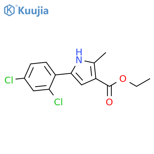 1H-Pyrrole-3-carboxylic acid, 5-(2,4-dichlorophenyl)-2-methyl-, ethylester structure