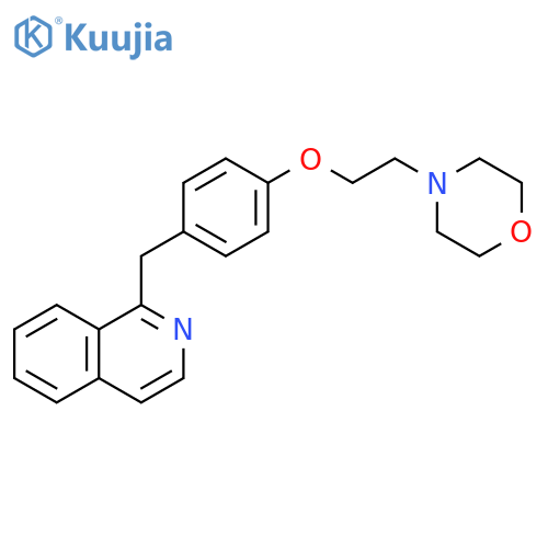Isoquinoline, 1-[[4-[2-(4-morpholinyl)ethoxy]phenyl]methyl]- structure