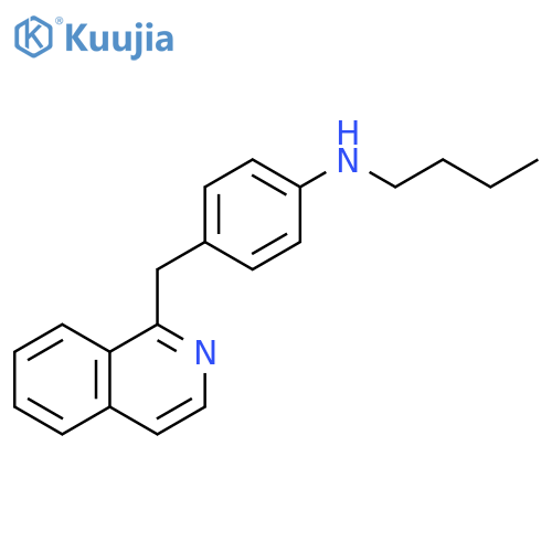 Benzenamine, N-butyl-4-(1-isoquinolinylmethyl)- structure
