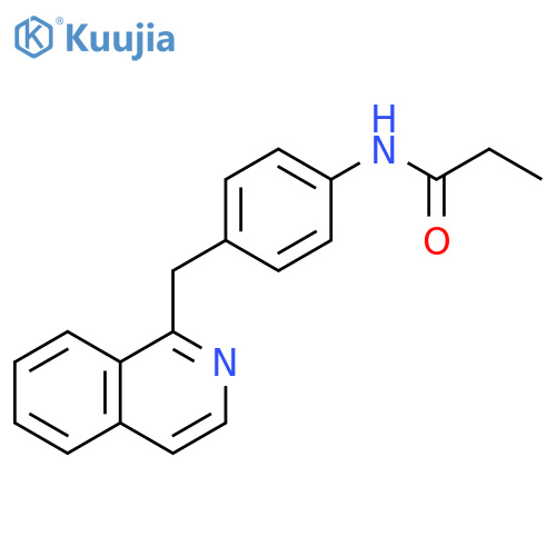 Propanamide, N-[4-(1-isoquinolinylmethyl)phenyl]- structure