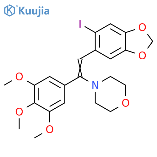 Morpholine,4-[2-(6-iodo-1,3-benzodioxol-5-yl)-1-(3,4,5-trimethoxyphenyl)ethenyl]- structure