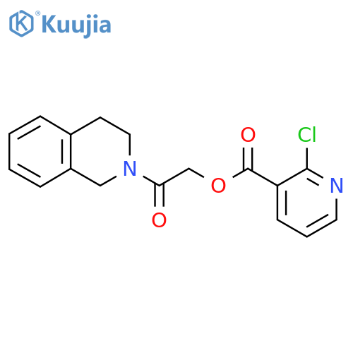 2-Oxo-2-(1,2,3,4-tetrahydroisoquinolin-2-yl)ethyl 2-chloropyridine-3-carboxylate structure