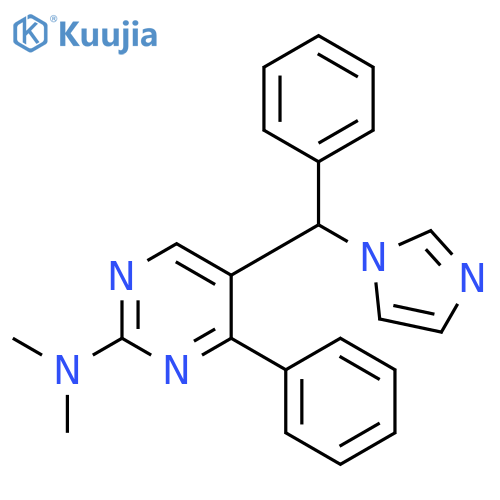 2-Pyrimidinamine,5-(1H-imidazol-1-ylphenylmethyl)-N,N-dimethyl-4-phenyl- structure