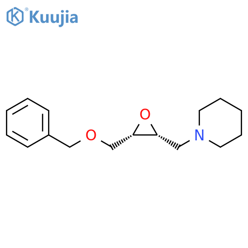 Piperidine, 1-[[(2R,3S)-3-[(phenylmethoxy)methyl]oxiranyl]methyl]-, rel- structure