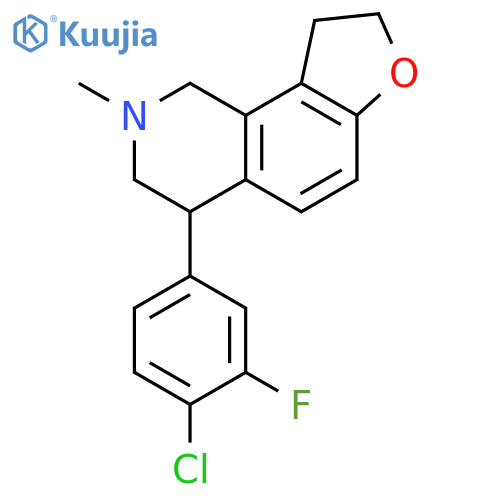 Furo[2,3-h]isoquinoline,4-(4-chloro-3-fluorophenyl)-1,2,3,4,8,9-hexahydro-2-methyl- structure