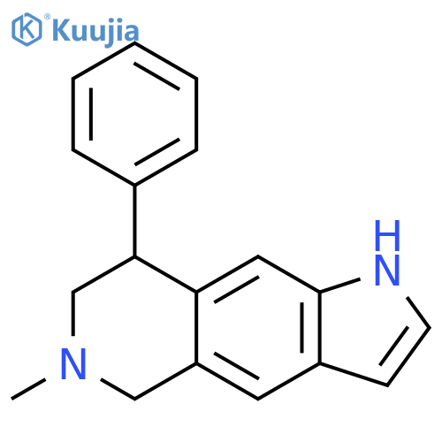 1H-Pyrrolo[2,3-g]isoquinoline, 5,6,7,8-tetrahydro-6-methyl-8-phenyl- structure