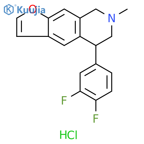 Furo[3,2-g]isoquinoline,5-(3,4-difluorophenyl)-5,6,7,8-tetrahydro-7-methyl-, hydrochloride structure