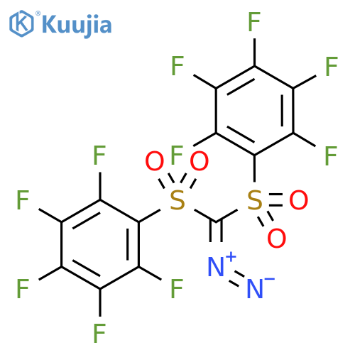 Benzene, 1,1'-[(diazomethylene)bis(sulfonyl)]bis[2,3,4,5,6-pentafluoro- structure
