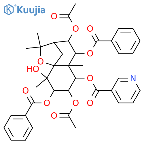1,2,3,4,8,9-Hexahydroxydihydro-β-agarofuran; (1α,2β,3β,4β,8β,9β)-form, 1-(3-Pyridinecarbonyl), 3,9-dibenzoyl, 2,8-di-Ac structure