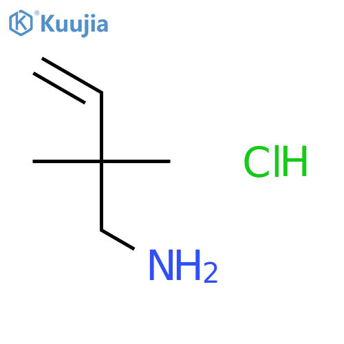 2,2-dimethylbut-3-en-1-amine hydrochloride structure