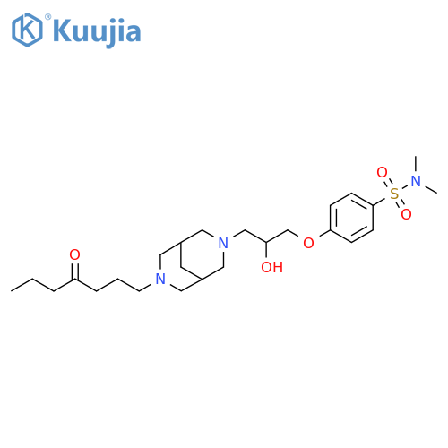 Benzenesulfonamide,4-[2-hydroxy-3-[7-(4-oxoheptyl)-3,7-diazabicyclo[3.3.1]non-3-yl]propoxy]-N,N-dimethyl- structure