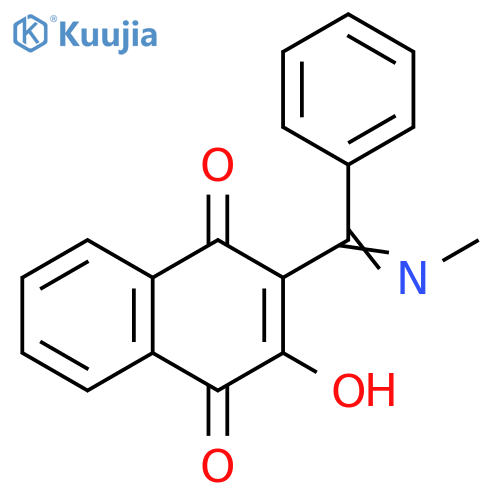 1,4-Naphthalenedione, 2-hydroxy-3-[(methylimino)phenylmethyl]- structure