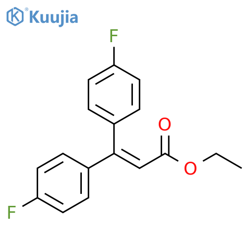 2-Propenoic acid, 3,3-bis(4-fluorophenyl)-, ethyl ester structure