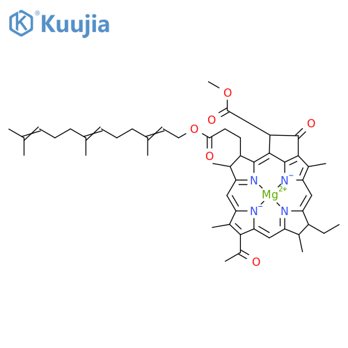 Magnesium,[(2E,6E)-3,7,11-trimethyl-2,6,10-dodecatrienyl(3S,4S,13R,14R,21R)-9-acetyl-14-ethyl-13,14-dihydro-21-(methoxycarbonyl)-4,8,13,18-tetramethyl-20-oxo-3-phorbinepropanoato(2-)-kN23,kN24,kN25,kN26]-, (SP-4-2)- (9CI) structure