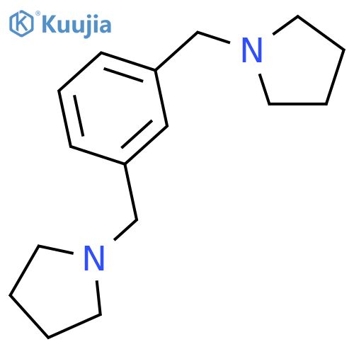 Pyrrolidine, 1,1'-[1,3-phenylenebis(methylene)]bis- structure