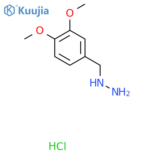(3,4-Dimethoxybenzyl)hydrazine hydrochloride structure