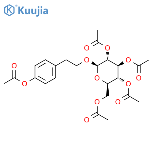 β-D-Glucopyranoside, 2-[4-(acetyloxy)phenyl]ethyl, 2,3,4,6-tetraacetate structure