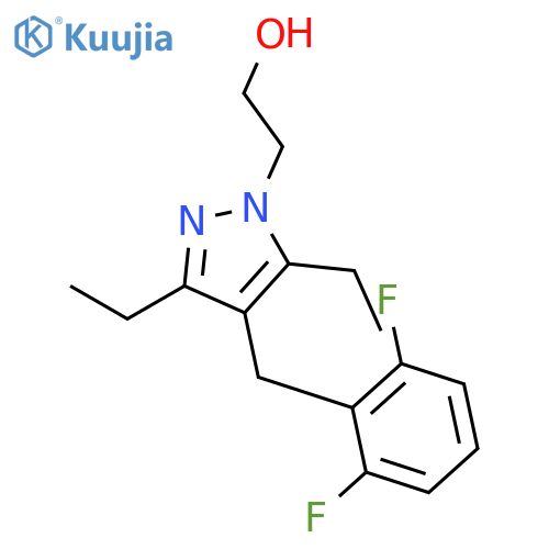 1H-Pyrazole-1-ethanol, 4-[(2,6-difluorophenyl)methyl]-3,5-diethyl- structure