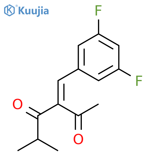2,4-Hexanedione, 3-[(3,5-difluorophenyl)methylene]-5-methyl-, (3E)- structure