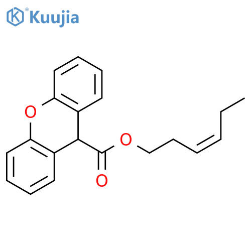 9H-Xanthene-9-carboxylic acid, (3Z)-3-hexenyl ester structure