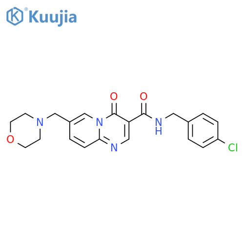 4H-Pyrido[1,2-a]pyrimidine-3-carboxamide,N-[(4-chlorophenyl)methyl]-7-(4-morpholinylmethyl)-4-oxo- structure