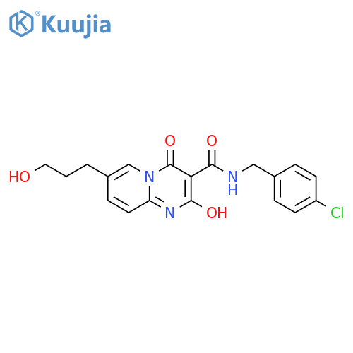 4H-Pyrido[1,2-a]pyrimidine-3-carboxamide,N-[(4-chlorophenyl)methyl]-2-hydroxy-7-(3-hydroxypropyl)-4-oxo- structure
