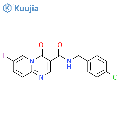 4H-Pyrido[1,2-a]pyrimidine-3-carboxamide,N-[(4-chlorophenyl)methyl]-7-iodo-4-oxo- structure