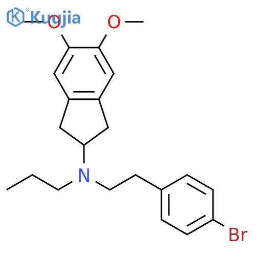 1H-Inden-2-amine,N-[2-(4-bromophenyl)ethyl]-2,3-dihydro-5,6-dimethoxy-N-propyl- structure
