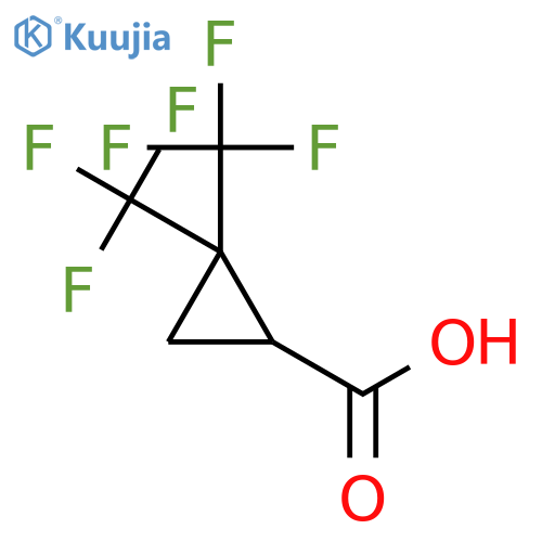 2,2-bis(trifluoromethyl)cyclopropane-1-carboxylic acid structure