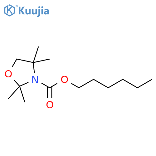 3-Oxazolidinecarboxylic acid, 2,2,4,4-tetramethyl-, hexyl ester structure