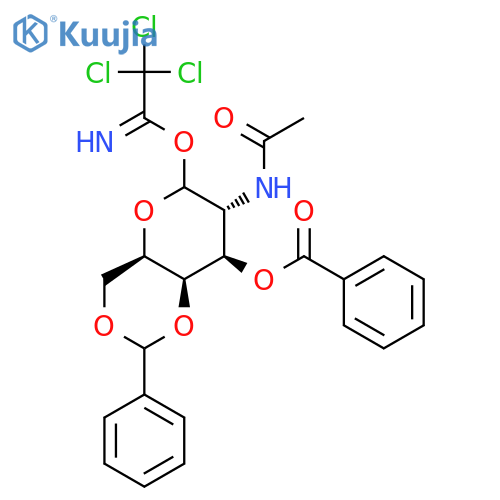 2-(Acetylamino)-2-deoxy-3-O-benzoyl-4,6-O-benzylidene-D-galactopyranose Trichloroacetimidate structure