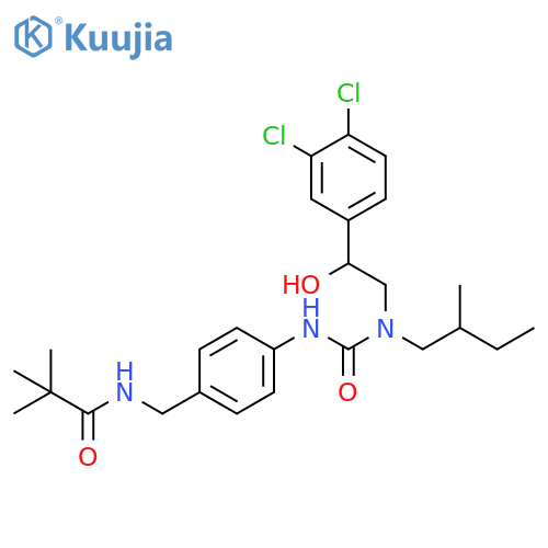 Propanamide,N-[[4-[[[[2-(3,4-dichlorophenyl)-2-hydroxyethyl](2-methylbutyl)amino]carbonyl]amino]phenyl]methyl]-2,2-dimethyl- structure