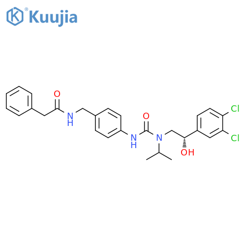 Benzeneacetamide,N-[[4-[[[[(2S)-2-(3,4-dichlorophenyl)-2-hydroxyethyl](1-methylethyl)amino]carbonyl]amino]phenyl]methyl]- structure