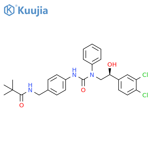 Propanamide,N-[[4-[[[[(2S)-2-(3,4-dichlorophenyl)-2-hydroxyethyl]phenylamino]carbonyl]amino]phenyl]methyl]-2,2-dimethyl- structure
