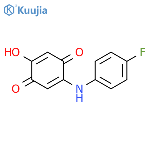2,5-Cyclohexadiene-1,4-dione, 2-[(4-fluorophenyl)amino]-5-hydroxy- structure