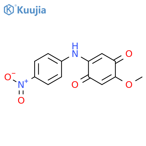 2,5-Cyclohexadiene-1,4-dione, 2-methoxy-5-[(4-nitrophenyl)amino]- structure