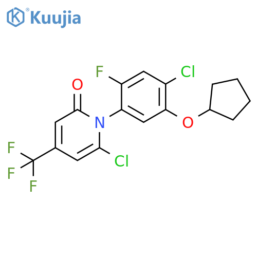 2(1H)-Pyridinone,6-chloro-1-[4-chloro-5-(cyclopentyloxy)-2-fluorophenyl]-4-(trifluoromethyl)- structure
