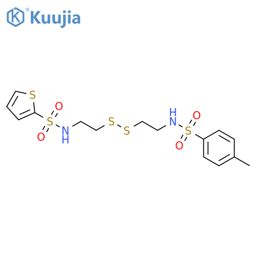 2-Thiophenesulfonamide,N-[2-[[2-[[(4-methylphenyl)sulfonyl]amino]ethyl]dithio]ethyl]- structure
