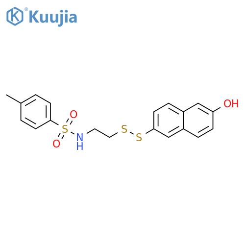 Benzenesulfonamide,N-[2-[(6-hydroxy-2-naphthalenyl)dithio]ethyl]-4-methyl- structure