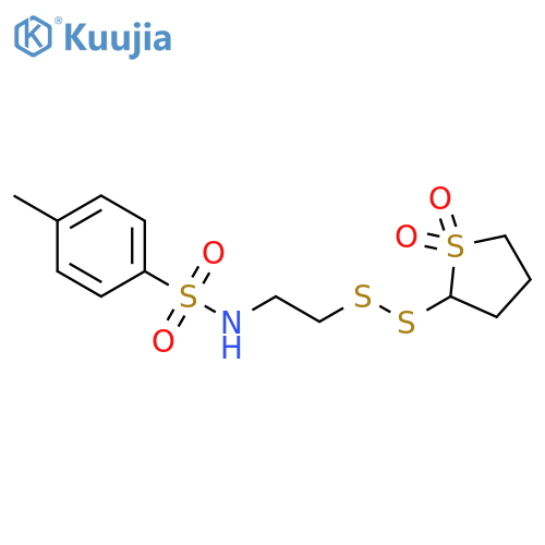 Benzenesulfonamide,4-methyl-N-[2-[(tetrahydro-1,1-dioxido-2-thienyl)dithio]ethyl]- structure