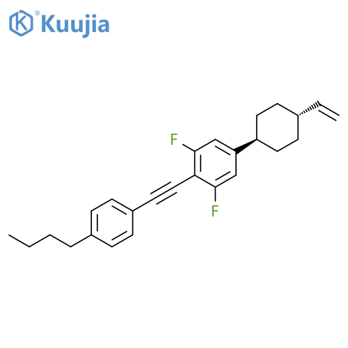 Benzene,2-[(4-butylphenyl)ethynyl]-5-(trans-4-ethenylcyclohexyl)-1,3-difluoro- structure