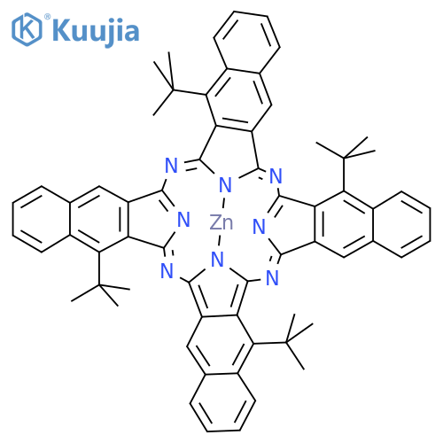 zinc 2,11,20,29-tetra-tert-butyl-2,3-naphthalocyanine structure