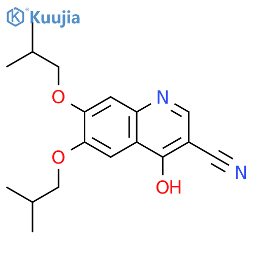 3-Quinolinecarbonitrile, 4-hydroxy-6,7-bis(2-Methylpropoxy)- structure