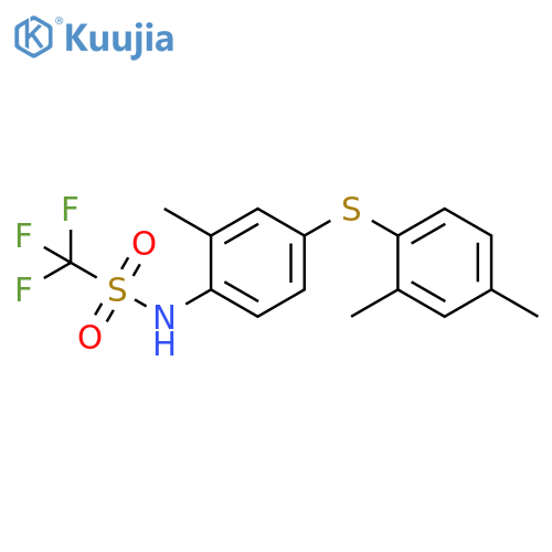 Methanesulfonamide,N-[4-[(2,4-dimethylphenyl)thio]-2-methylphenyl]-1,1,1-trifluoro- structure