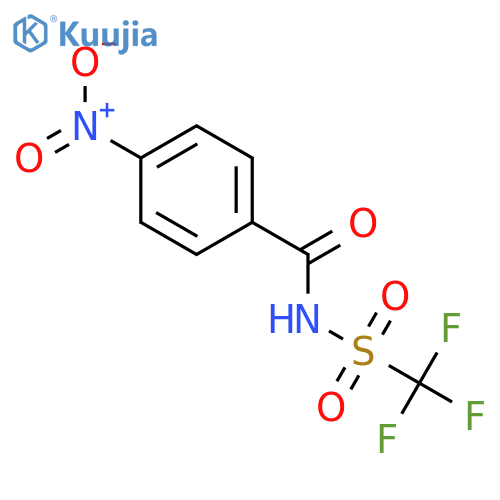 Benzamide, 4-nitro-N-[(trifluoromethyl)sulfonyl]- structure